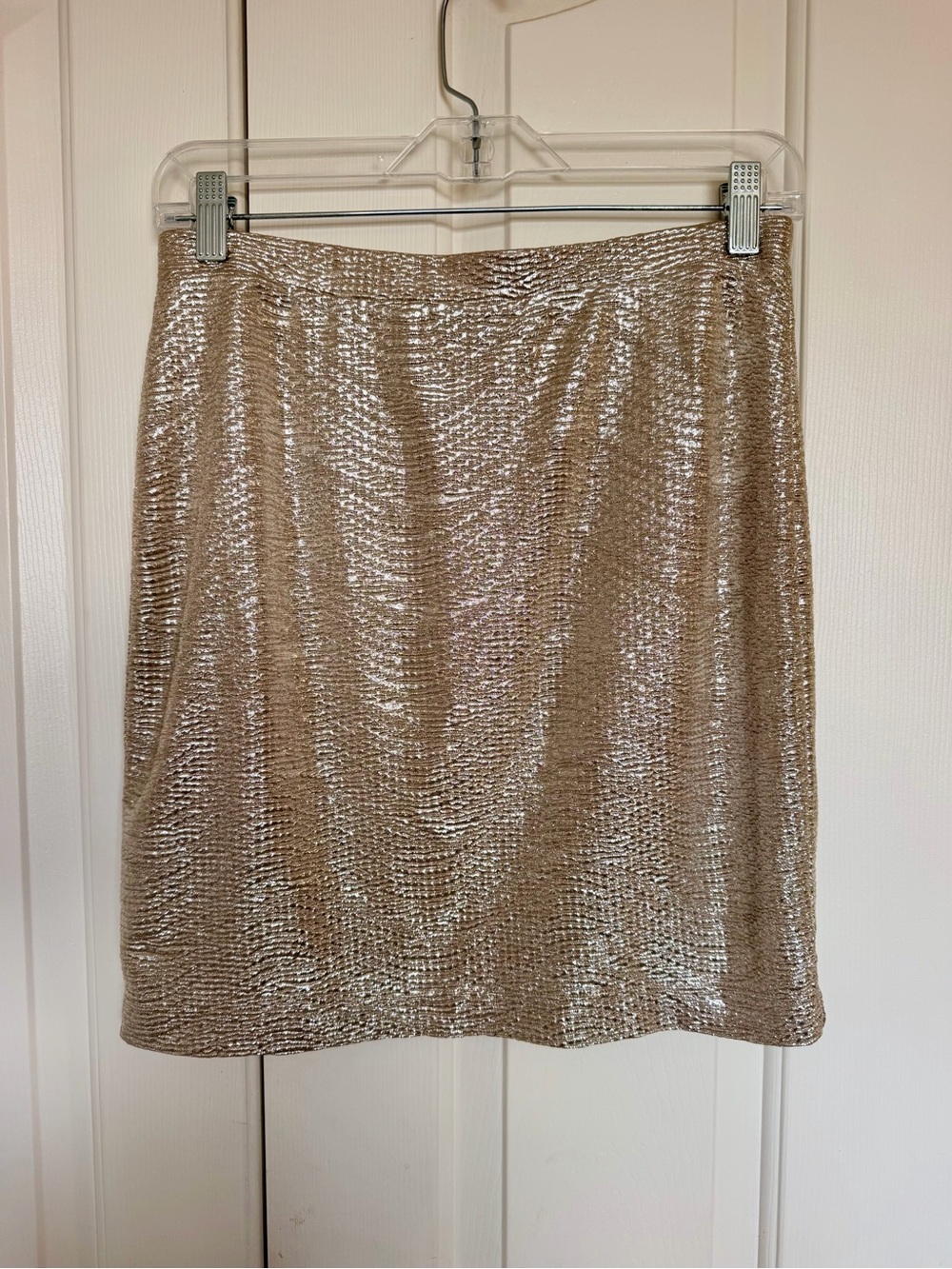 H&M Gold Metallic Mini Skirt